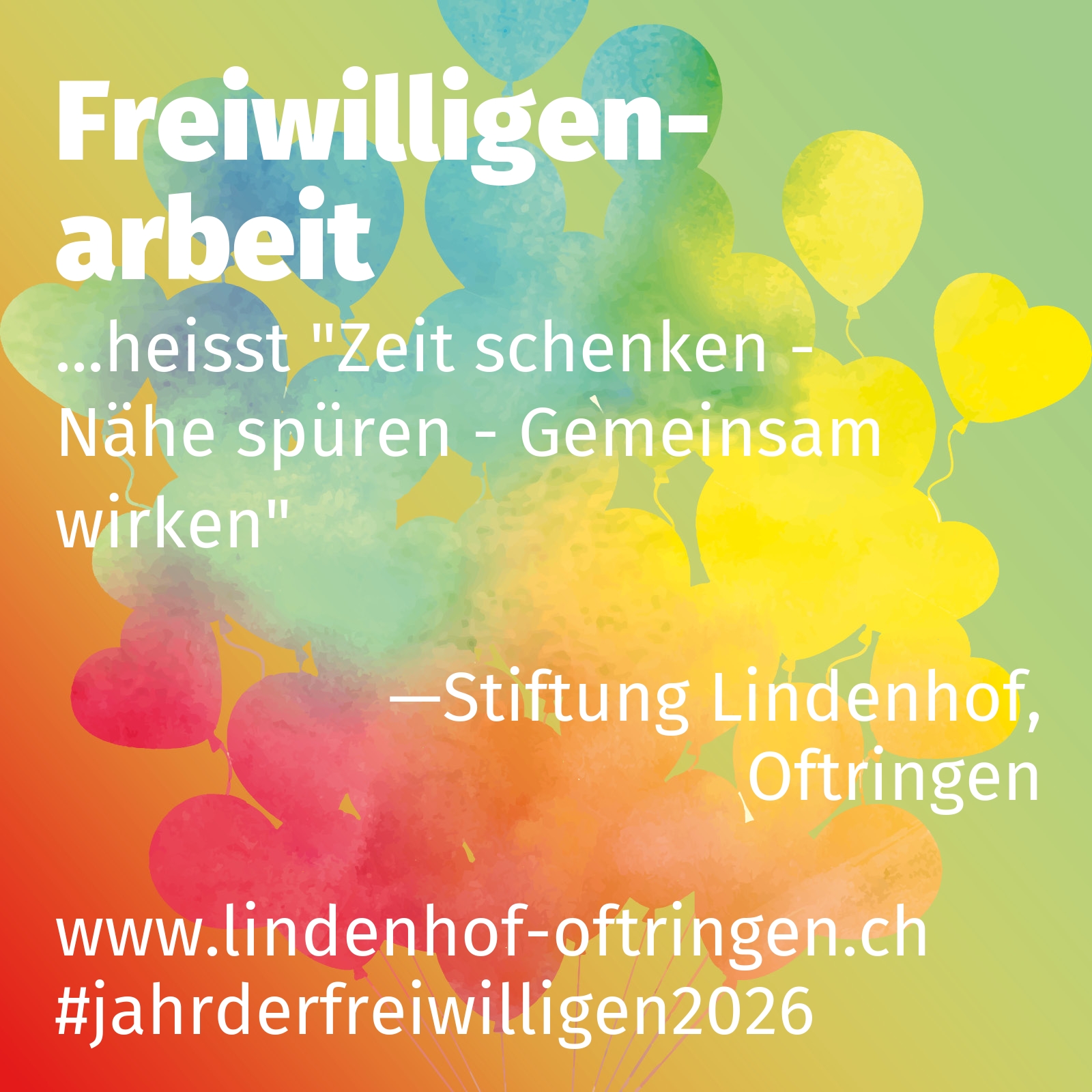 ...heisst "Zeit schenken - Nähe spüren - Gemeinsam wirken"