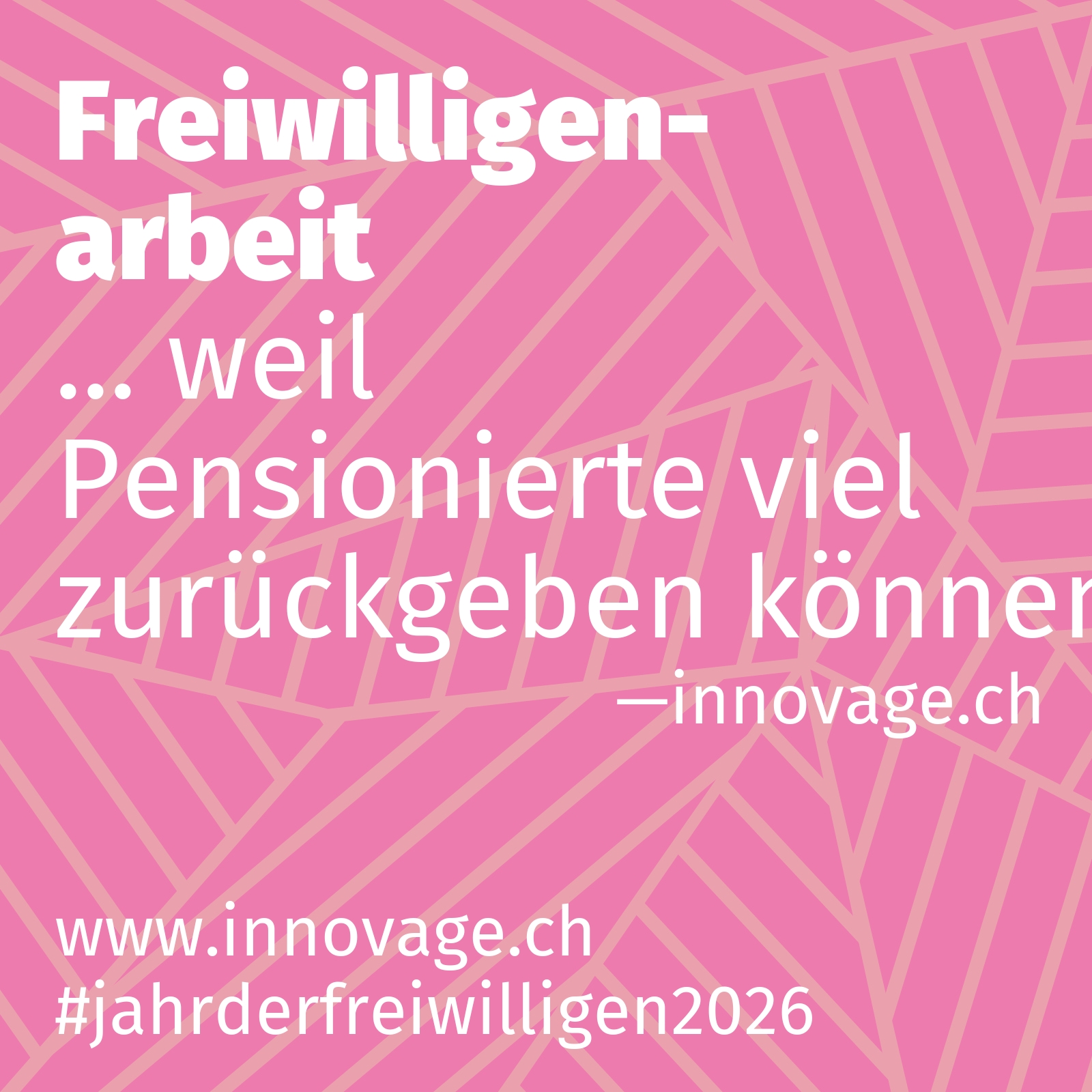 ... weil Pensionierte viel zurückgeben können.