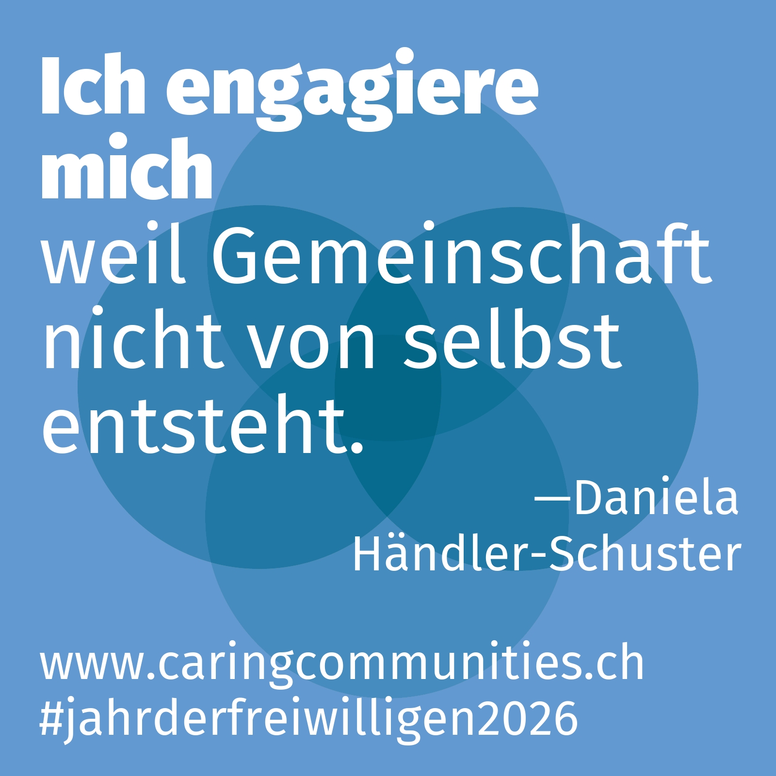 weil Gemeinschaft nicht von selbst entsteht.