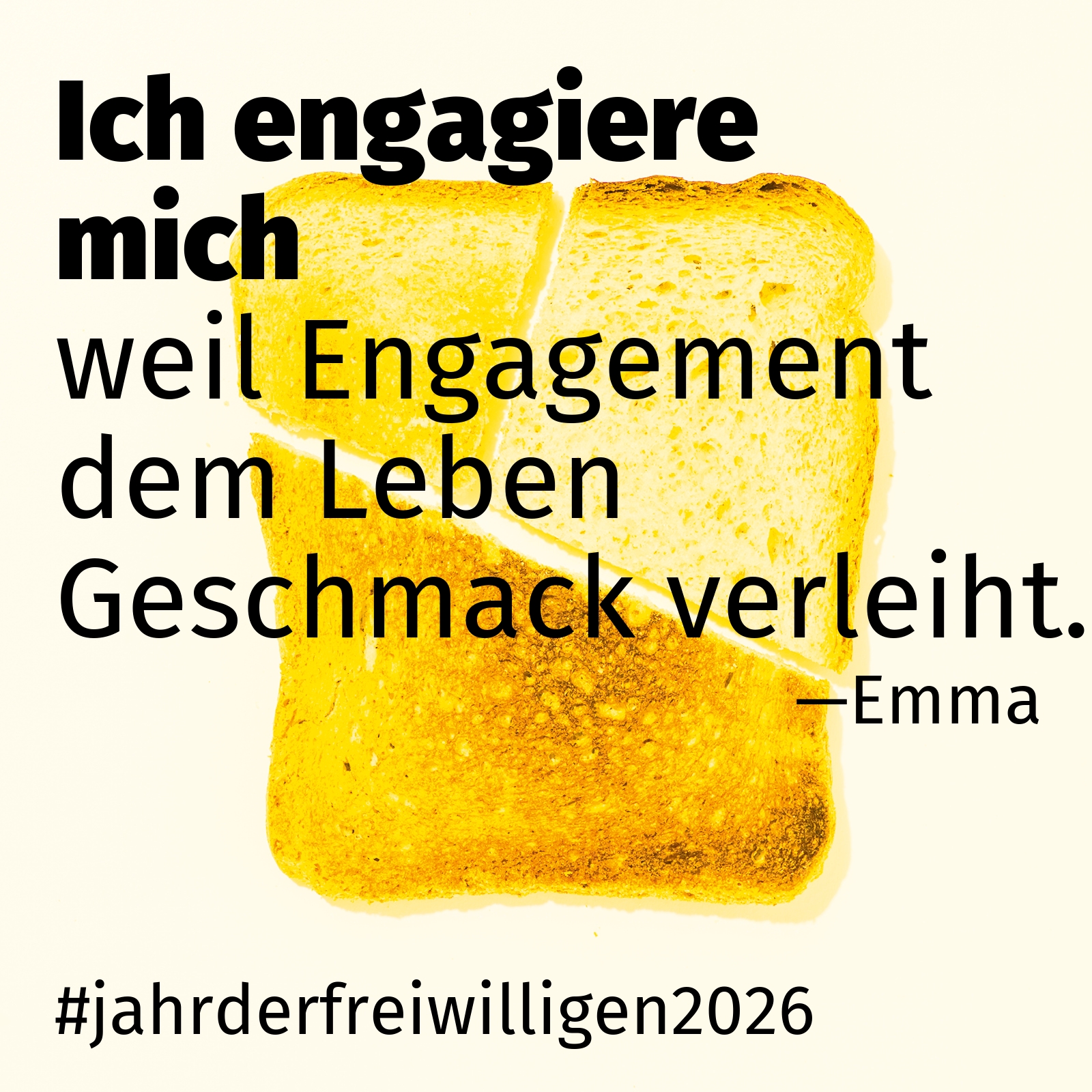 weil Engagement dem Leben Geschmack verleiht.