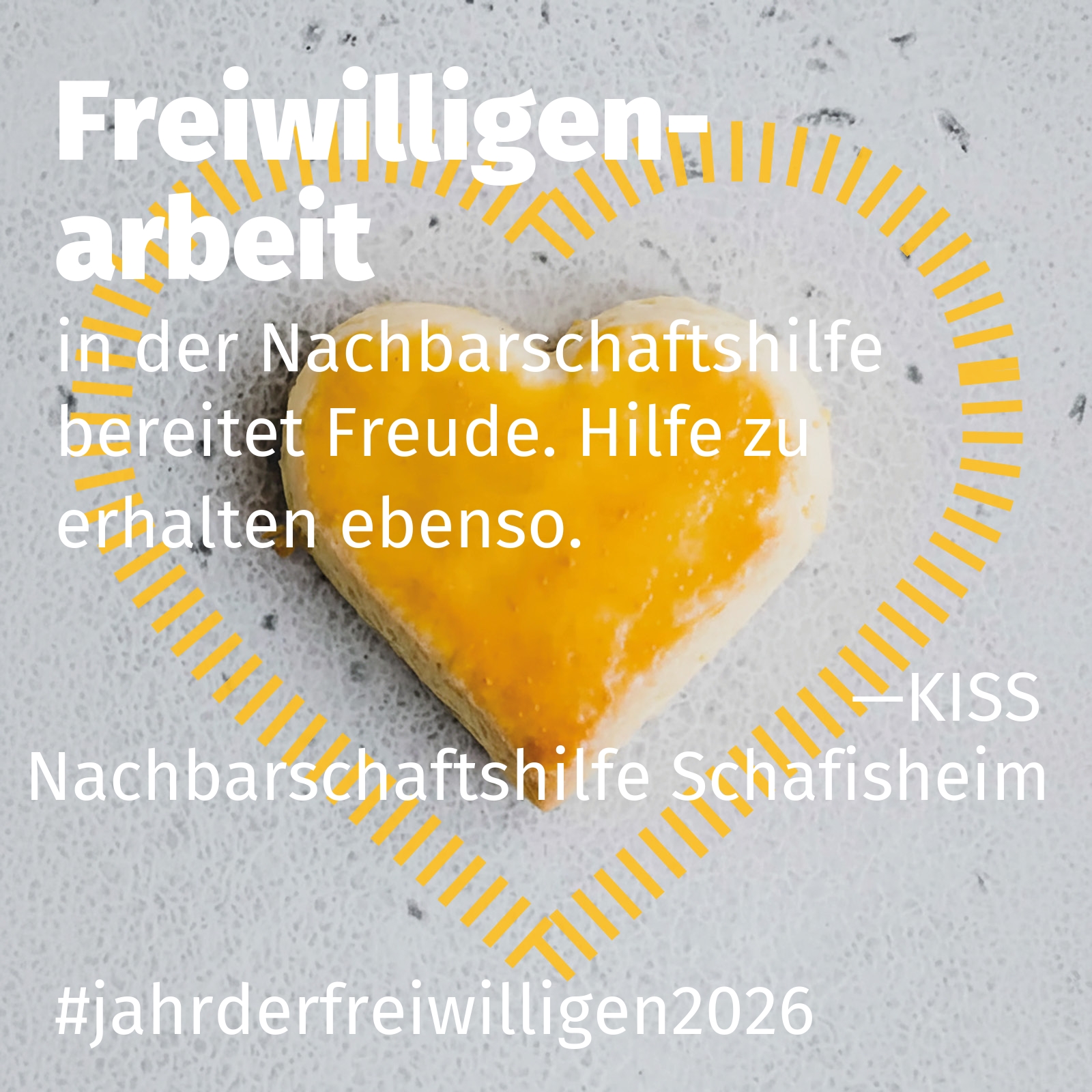 in der Nachbarschaftshilfe bereitet Freude. Hilfe zu erhalten ebenso.