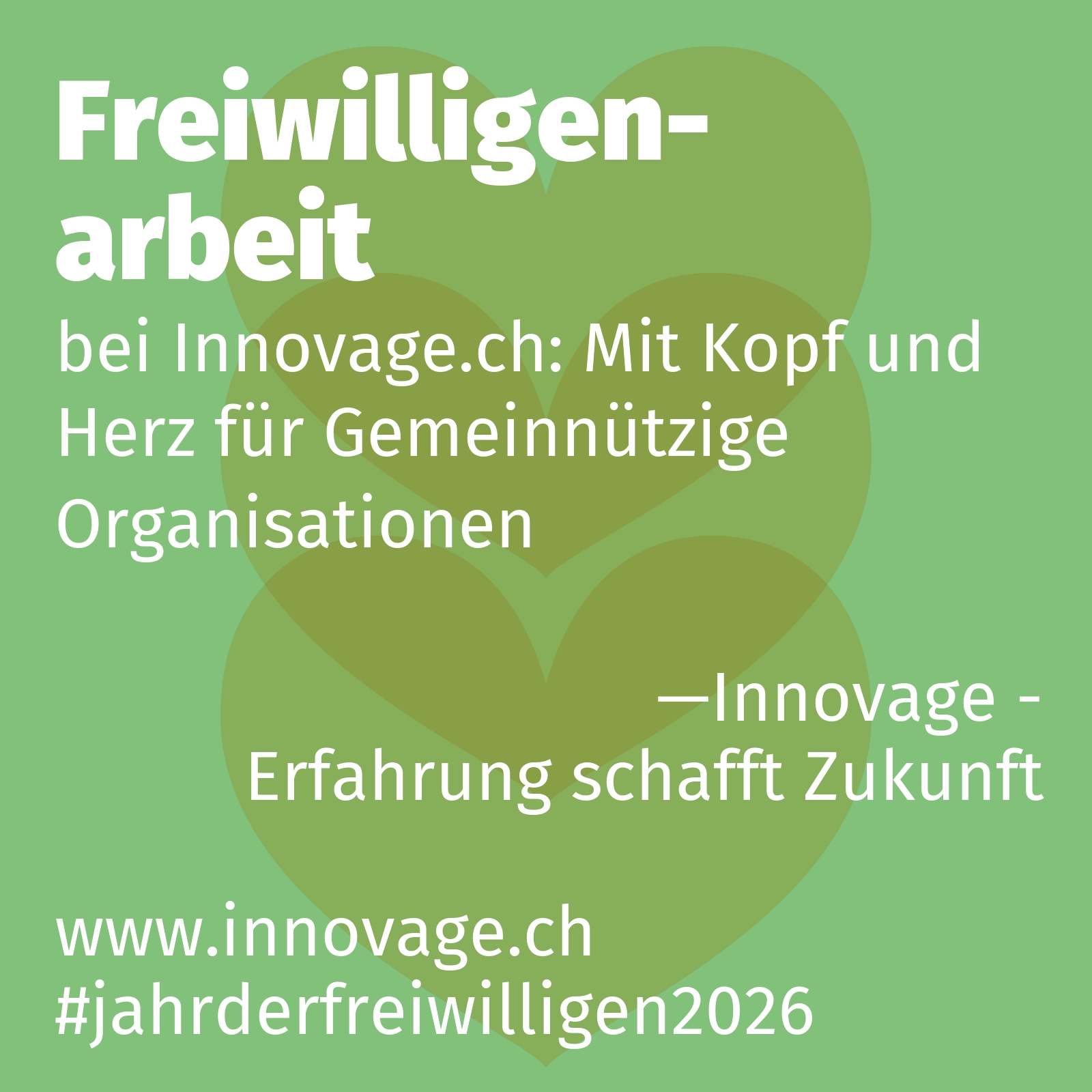 bei Innovage.ch: Mit Kopf und Herz für Gemeinnützige Organisationen