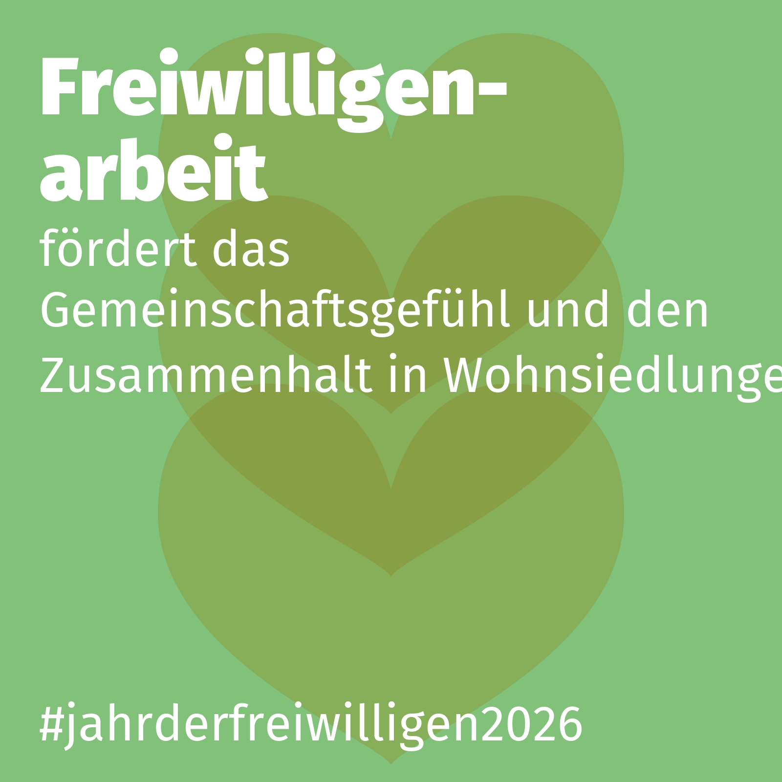 fördert das Gemeinschaftsgefühl und den Zusammenhalt in Wohnsiedlungen.