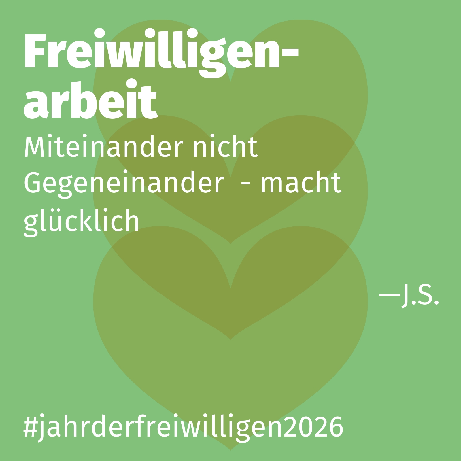 Miteinander nicht Gegeneinander  - macht glücklich
